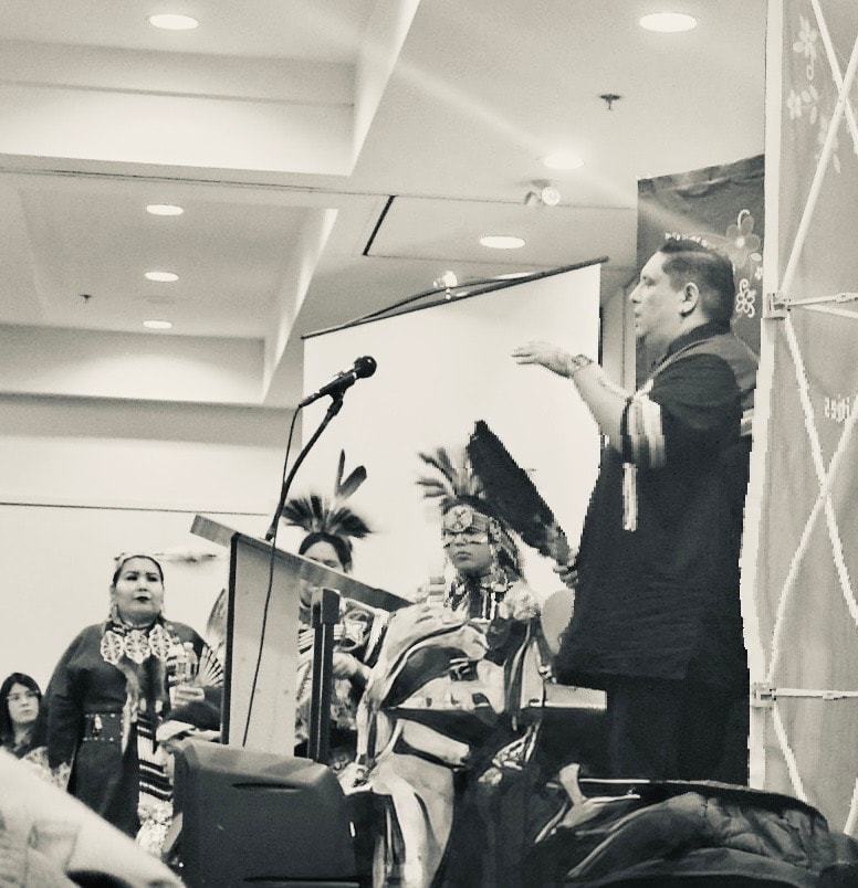 Richard McKay speaking at an Indigenous community event